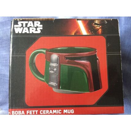 Star Wars Boba Fett 3D Ceramic Mug in Box - USED