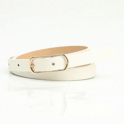 Simple Versatile Women's Multi-color Thin Belt New Sweet Dress Pu Belt