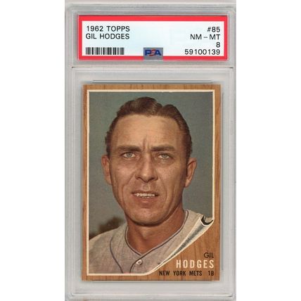 1962 Topps Gil Hodges #85 PSA 8 P1382