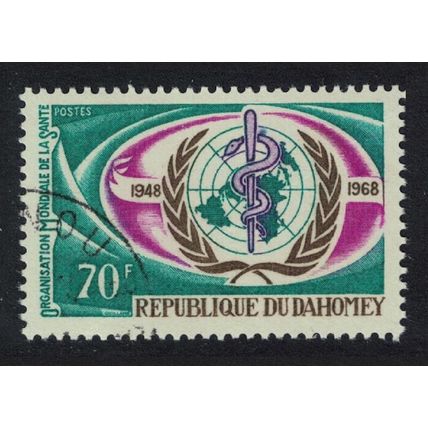 Dahomey Medicine Health WHO 70f KEY VALUE 1968 CTO SG#324 MI#343 Sc#251