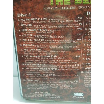 The Beatles: Symphony for the Stars: (1995 Madacy) 2 Disc Set w/case