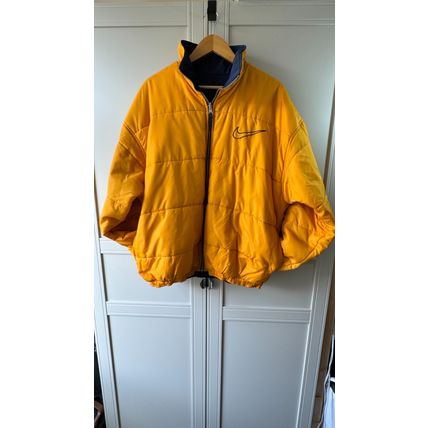 Nike Vintage Reversible(Navy/Yellow) Puffer Jacket Men's Large