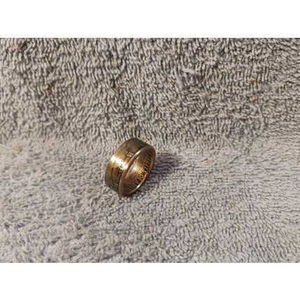 1990 Kennedy Half Dollars size 10 1/2 coin ring handmade mixed metals (A)