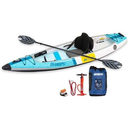 Sea Eagle Kayak EZLite10 Ultralite Inflatable Pro Package Woven-Drop-Stitch