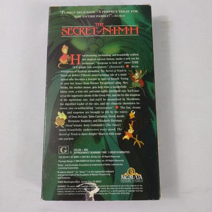The Secret NIMH - 1982 - Rated G - VHS Tape - Used
