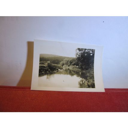 A RIVER SCENE small vintage photograph 1930s =