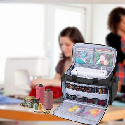 LUXJA Sewing Machine Travel Case with Removable Padding Pad, Fits Most Standard