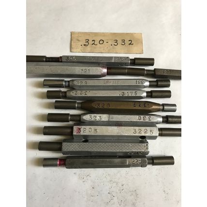 LOT MIXED GO NO GO PLUG GAGES,.331,.328,.325,.320,.330,.332,.323  ,3225,.3175,ES