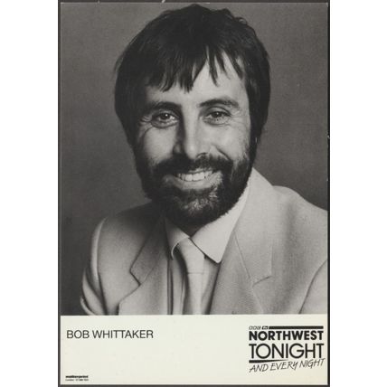 Bob Whittaker, BBC TV Northwest Tonight, c.1980s - Publicity Card