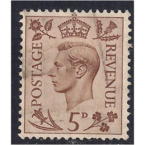 GB 1938 KGV1 5d Brown used stamp SG 469.(E452 )