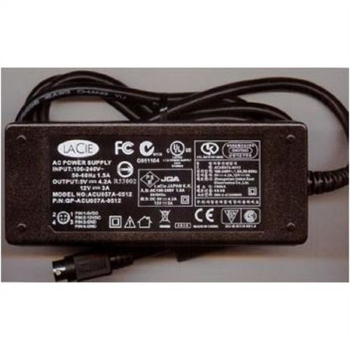 LACIE ACU057A-0512, 4 PIN , 5 & 12V , POWER SUPPLY UNIT for HARD DRIVE - VGC