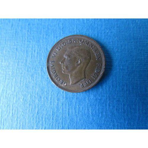 1950 GEORGE VI ONE FARTHING FREE POST. AG