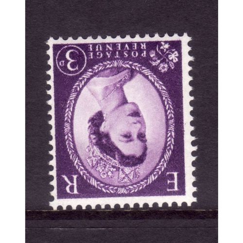 GREAT BRITAIN 1958 SG 575i 3d DEEP LILAC WMK INVERTED M / MINT#2