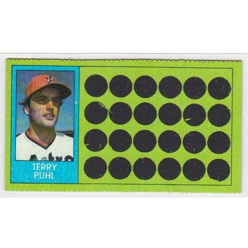 1981 Topps Scratch-Off Terry Puhl #88 baseball card –Scratchoffs-Astros