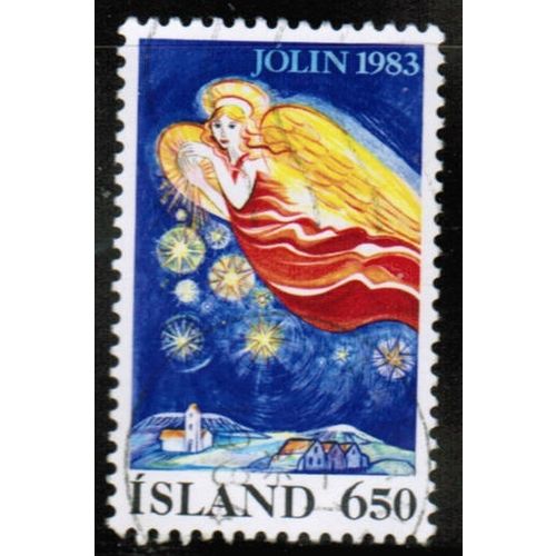 1983 Iceland - Christmas angel - Sc# 583 used