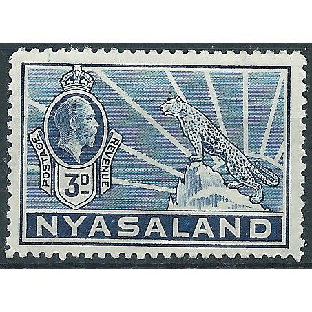 Nyasaland 1934 SG118 3d Blue Mounted Mint...