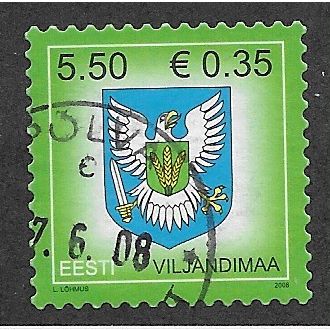 EST 2008 5.50K 'ARMS - VILJANDIMAA' FINE USED (EBID63-629)