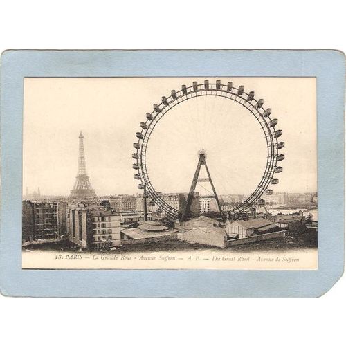 FRA Paris Amusement Park Postcard The Great Rheel Ferris Wheel top_box1~493