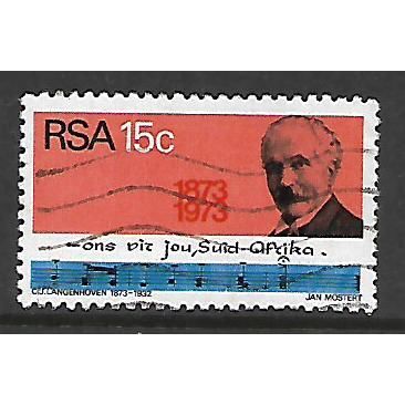 SOUTH AFRICA 1973 15c C J LANGENHOVEN SG 337 FINE USED#