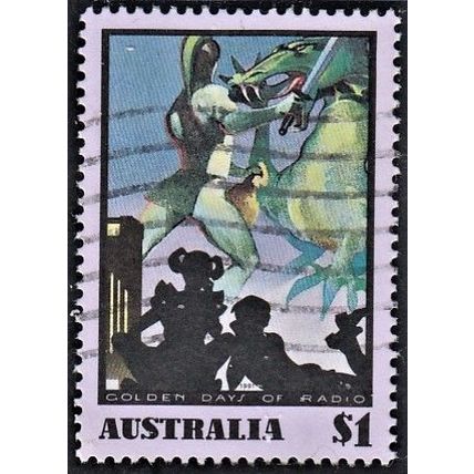 AUSTRALIA, 1991 $1 Golden Days of Radio, SG 1298 (Scott #1221), used