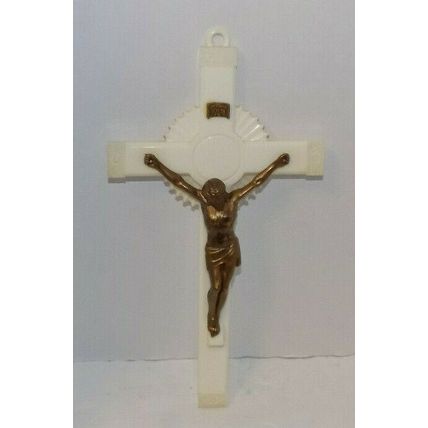 Vintage Catholic INRI Plastic Crucifix 12"