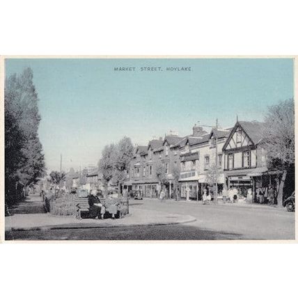 Old Lady With Fur Hat At Market Street Hoylake Hampshire Postcard