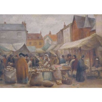 Hollow Lane Hitchin Hertfordshire in 1903 Watercolour Painting Rare Postcard