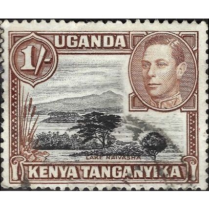 EAST AFRICAN COMMUNITY, George VI, Lake Navaisha, brown 1952, 1/-