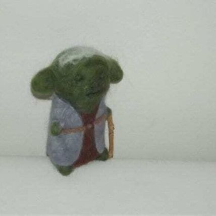 Hand crafted Star Wars Yoda handmade needle felted 12cm's brand new