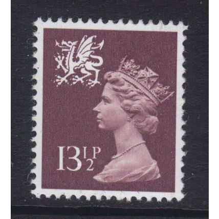 W33 13½p Purple-brown WALES - Unmounted Mint GB Machin