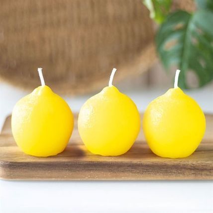 Lemon Shaped Candles, Set of 3