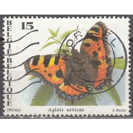 Belgique 1993 Michel 2558 O Cote (2008) 0.30 € Papillon Petite tortue