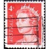 Australia 1966-73 $0.04c Value. Red. Fine Used