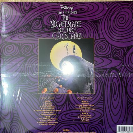 Nightmare Before Christmas Soundtrack Yellow & Purple Vinyl 2 LP TARGET Elfman