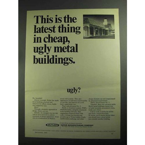 1968 Butler Buildings Ad - Latest Thing In Cheap