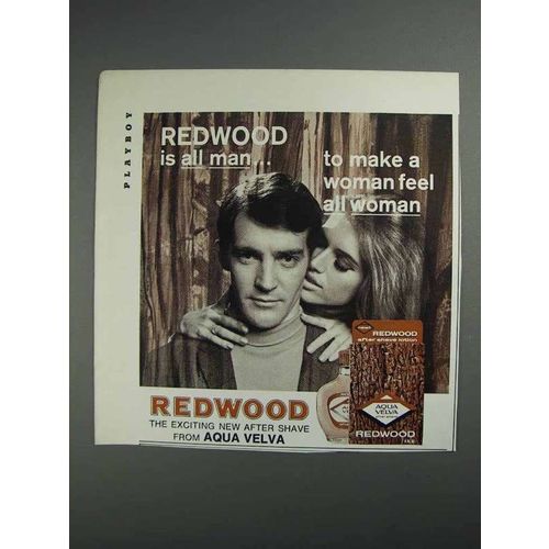 1968 Aqua Velva Redwood After Shave Ad - All Man
