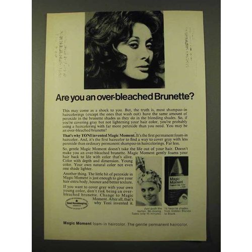 1971 Magic Moment Hair Color Ad - Over-Bleached?