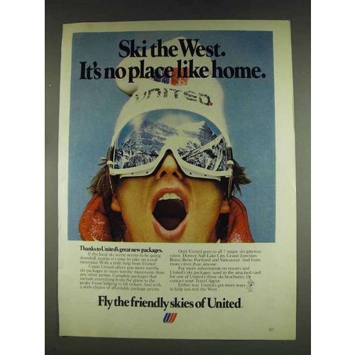 1978 United Airlines Ad - Ski the West