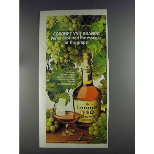 1980 Coronet VSQ Brandy Ad - Essence of the Grape