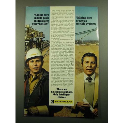 1980 Caterpillar Tractor Co. Ad - A Mine Here Means Basic Minerals