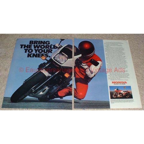 1983 Honda V45 Interceptor Motorcycle 2-page Ad, NICE!