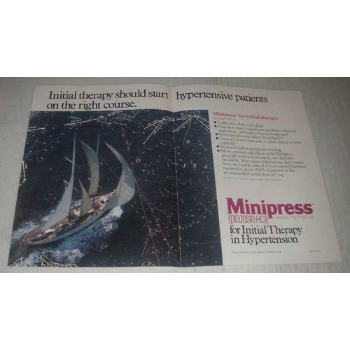 1985 Pfizer Minipress Ad - Initial Therapy Should Start on Right Course