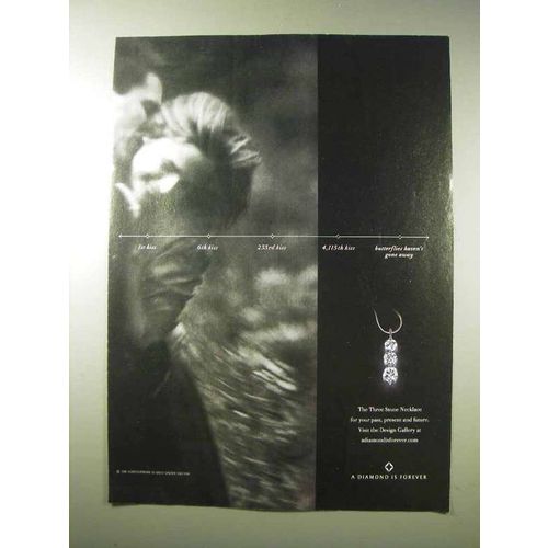2003 De Beers Three Stone Necklace Diamond Ad