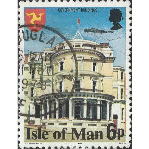 ISLE O MAN, Government Buildings, blue 1978, 6p, #3