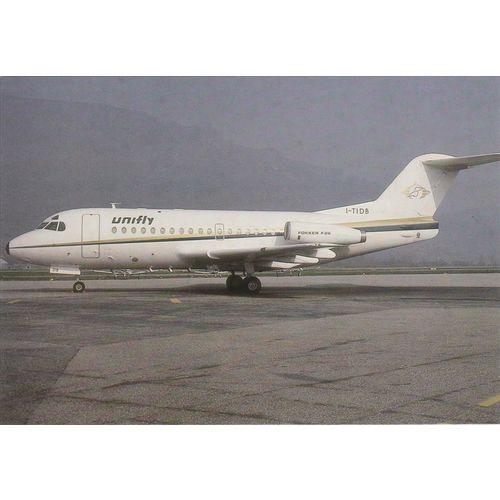 Unifly Fokker F28 Fellowship 1000 Aircraft Postcard (A20877)