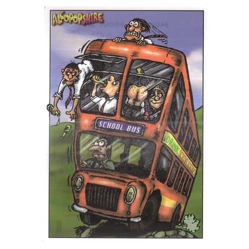 1997 5 x Kids drink awareness laminated cards ALCOPOPSHIRE 16 X 11 cms vgc =