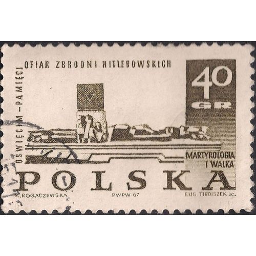 POLAND, Memorial of Auschwitz, brown 1967, 40 Gr