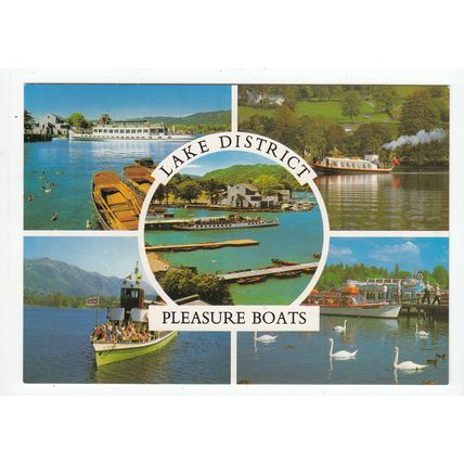 Lake District Pleasure Boats Postcard Cumbria John Hinde 2LD 159