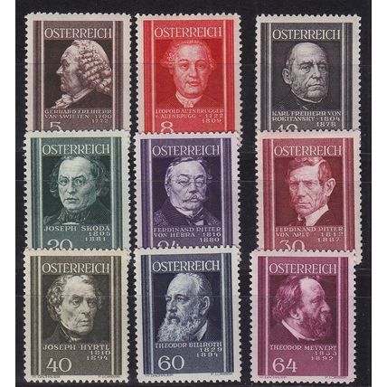 ÖSTERREICH AUSTRIA [1937] MiNr 0649-57 ( */mh )