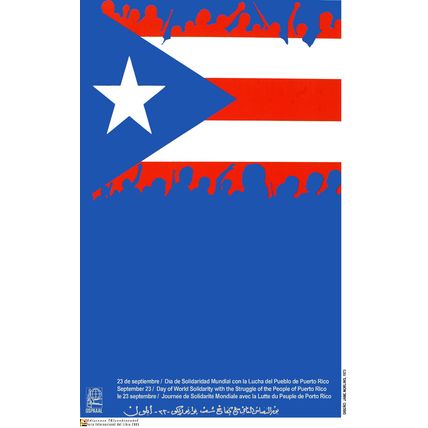 Political OSPAAAL POSTER.PUERTO RICO flag.Movimiento Independendista art.am46